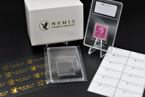 NUMIS 1 Stamp Holder, Case, Slab, Protection, Thin Acrylic 29mm by 36mm Brand New